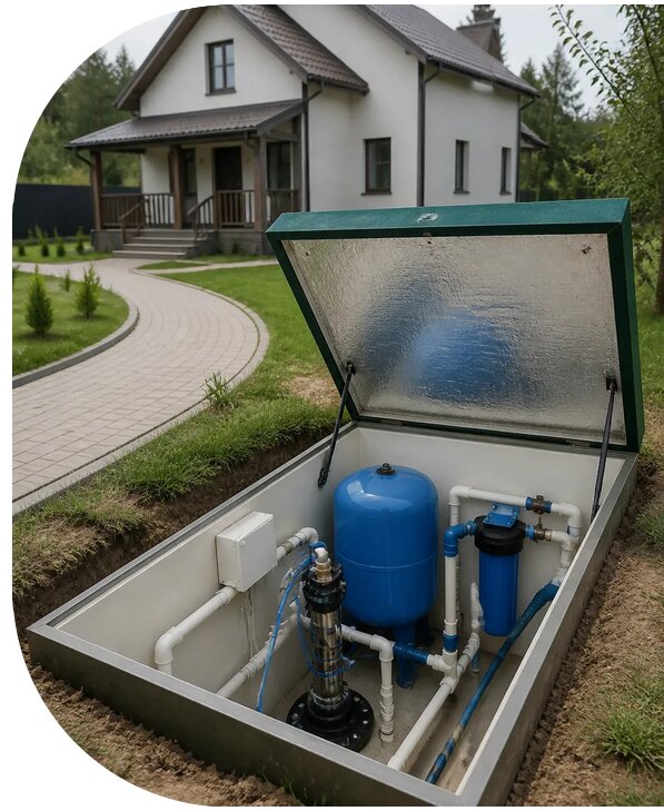 Автономное водоснабжение дома в Белебее от 153015 р. | АПаруса-Блб